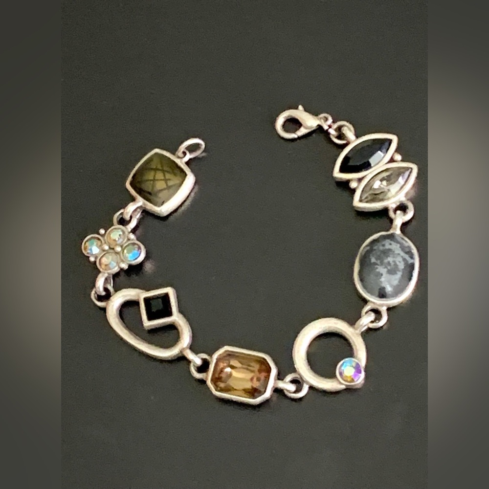 Vintage Heavy 41 Grams Sterling Silver Boho Link Bracelet / Unique Design